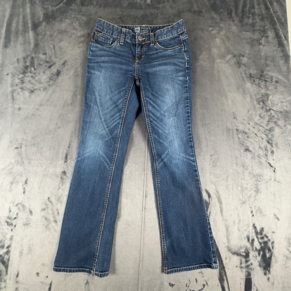 Mossimo Bootcut Jeans Womens 2S Blue Curvy Fit Stretch Denim 4972